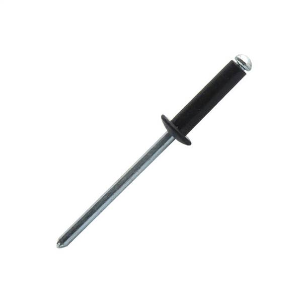 Black Dome Head Pop Rivets Aluminium Body Steel Mandrel