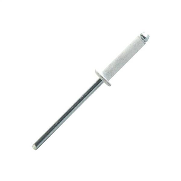 White Dome Head Pop Rivets Aluminium Body Steel Mandrel
