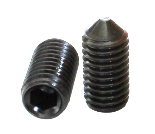 CONE POINT GRUB SCREWS DIN 914 HIGH TENSILE SELF COLOUR